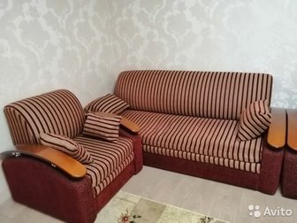 Продам мягкую мебель (диван и 2 кресла) б/у, в Чебоксарах