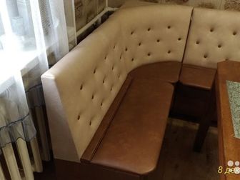 продам диван угловой 148х148 (90х90  угол) см, высота 90см, глубина 55см, цвет кофе  кофе с молоком, кожзам, отличный вид и состояние в Калининграде