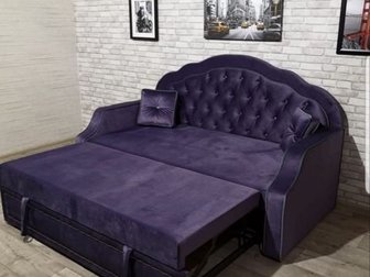 Продам новый диван, ткань велюр, спальное место 140/200, каретная стяжка, гарантия 18 мес, доставка,  Возможно заказать данный диван в любом оббивочнм материале в Калининграде