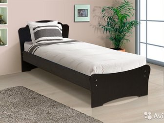 НОВАЯ кровать с матрацем с низким изножьем в упаковке со склада,  Изготовлена из ЛДСП в различных цветовых решениях,  Общие габариты кровати : ширина - 1030 мм, в Королеве
