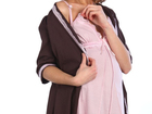Уникальное фото Женская одежда Комплект (халат + сорочка) Горошек для беременных и кормящих мам для дома и роддома 34798468 в Красноярске