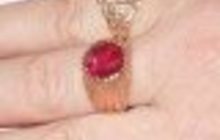 Перстень золотой с рубином