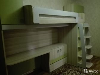 Кровать чердак, письменный стол, шкаф для одежды, тумба комбинированнаяСостояние: Б/у в Рубцовске