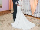Увидеть foto Свадебные платья Шикарное кружевное свадебное платье со шлейфом 34050018 в Тюмени